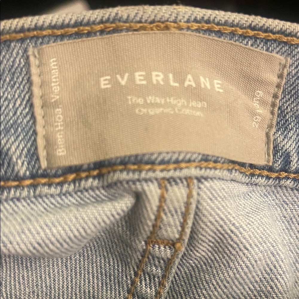 Everlane Light Blue Organic Cotton Jeans The Way High Jeans For Women - Picture 7 of 9
